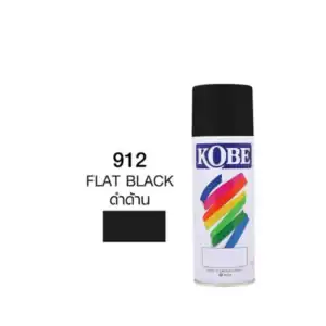 สีสเปรย์ KOBE 912 FLAT BLACK ดำด้าน