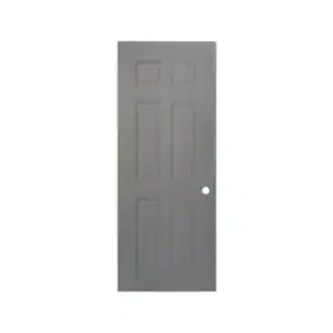 ประตู UPVC PW 80x200 PNR003 สีเทาเจาะ ภายนอก