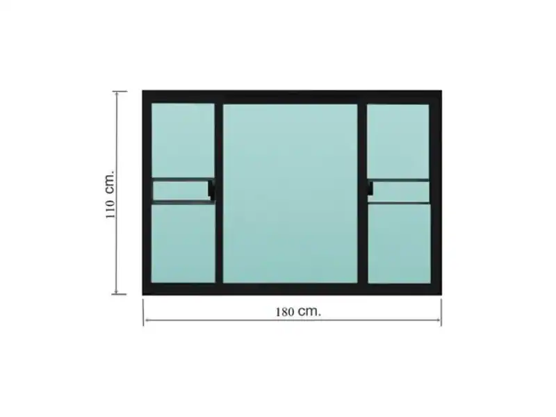 หน้าต่าง Vinyl บานเลื่อน+มุ้ง PW SFS180x110 สีดำ