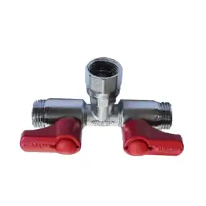 บอลวาล์ว 3 ทาง 2 หัว ผ.ม.ผ.ทล.ชุบ 1/2" VEGARR VIZ383
