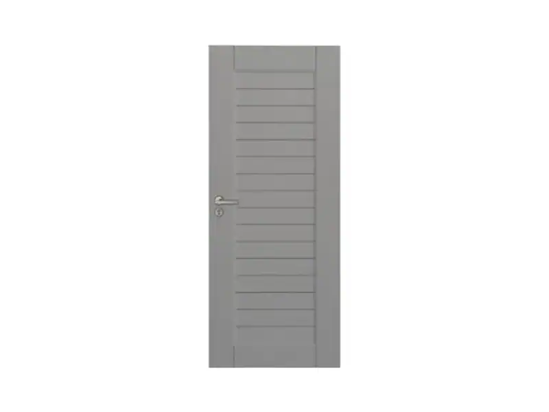 ประตู UPVC PW 90x200 PBR006 สีเทาไม่เจาะ