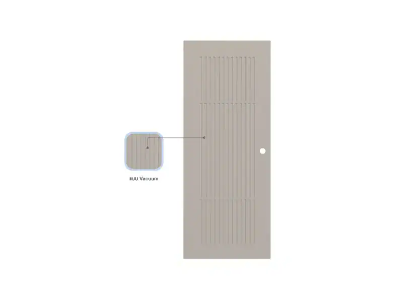 ประตู UPVC PW REVO 80x200 PJR003 สีเบจ เจาะ