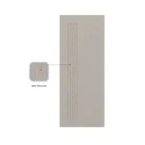 ประตู UPVC PW 90x200 PJR003 สีเบจไม่เจาะ