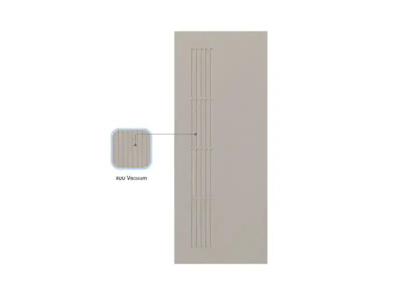 ประตู UPVC PW 90x200 PJR003 สีเบจไม่เจาะ