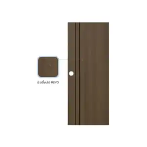 ประตู UPVC PW 80x200 LPRM009 เคลย์วูดเจาะ
