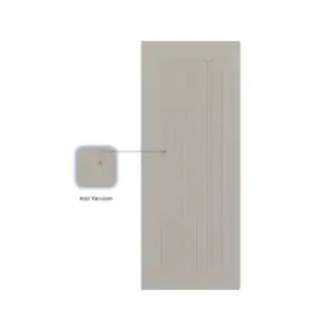 ประตู UPVC PW 80x200 PJR003 สีเบจไม่เจาะ