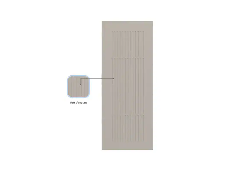 ประตู UPVC PW 80x200 PJR003 สีเบจไม่เจาะ