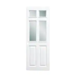 ประตู UPVC PW 80x200 PGR003 ขาว เจาะ