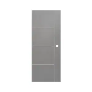 ประตู UPVC PRM003 80 200 สีสโตน(เทา) เจาะ