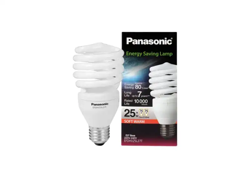 หลอดทอร์นาโด PANASONIC 25W. วอร์มไวท์