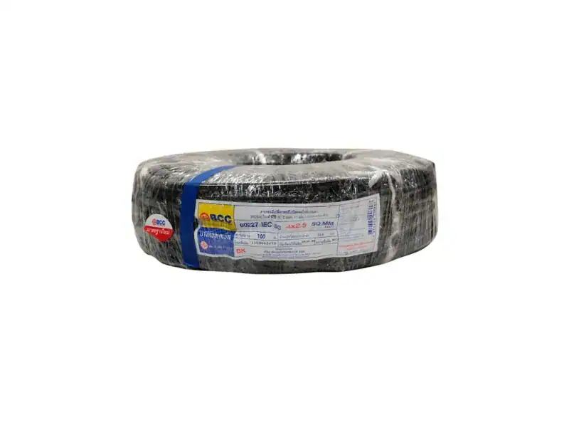 สายไฟ VCT 4 2.5 sqmm BCC สีดำ 100 ม.ม้วน