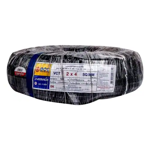 สายไฟ VCT 2 4.0 sqmm BCC 100 ม.ม้วน