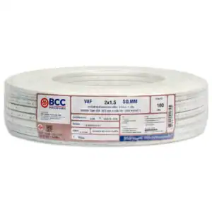 สายไฟ VAF 2 1.5 sqmm BCC (100ม.ม้วน)