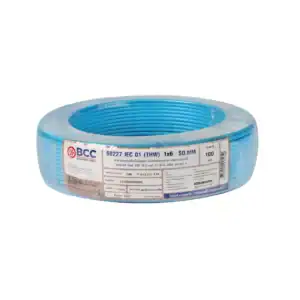 สายไฟ THW 6 sqmm BCC สีฟ้า (100ม.ม้วน)