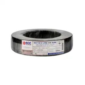 สายไฟ THW 10 sqmm BCC สีดำ (100ม.ม้วน)