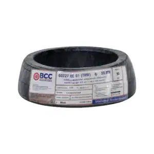 สายไฟ THW 6 sqmm BCC สีดำ (50ม.ม้วน)