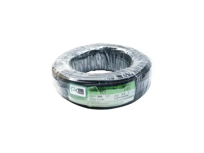 สายไฟ VCT 2 1.0 sqmm PKS สีดำ (100ม.ม้วน)