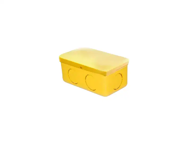 กล่องพักสายสี่เหลี่ยม PVC เหลือง 4" 2"