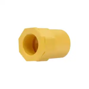 ข้อต่อเข้ากล่องร้อยสาย PVC 1" เหลือง