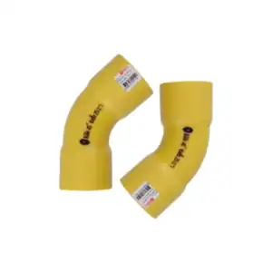 ข้อโค้ง PVC 45 สีเหลือง 1" สั้น