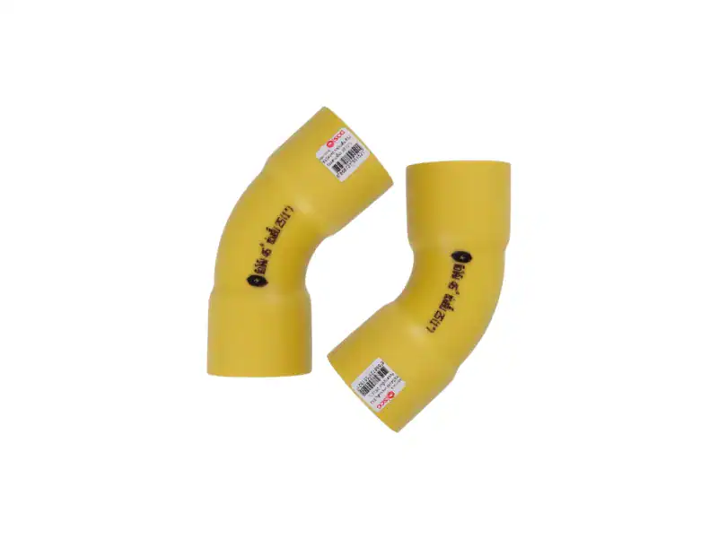 ข้อโค้ง PVC 45 สีเหลือง 1" สั้น