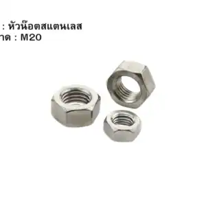 หัวน๊อตสแตนเลส M20