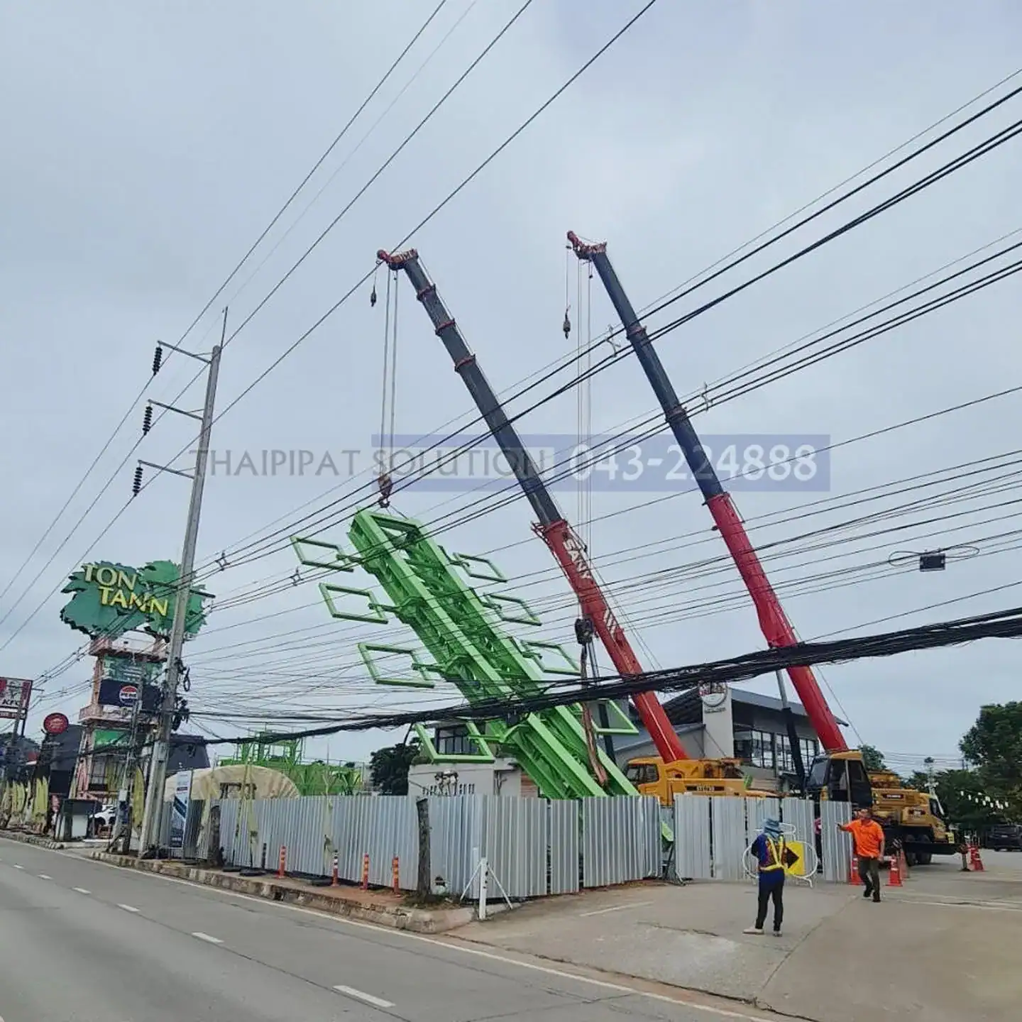 บริการ จำหน่ายเหล็ก แก่บริษัท คักอีหลี จำกัด สั่งเหล็กกับไทยพิพัฒน์โซลูชั่น ในการทำป้ายทาวเวอร์ขนาดใหญ่ 005_5